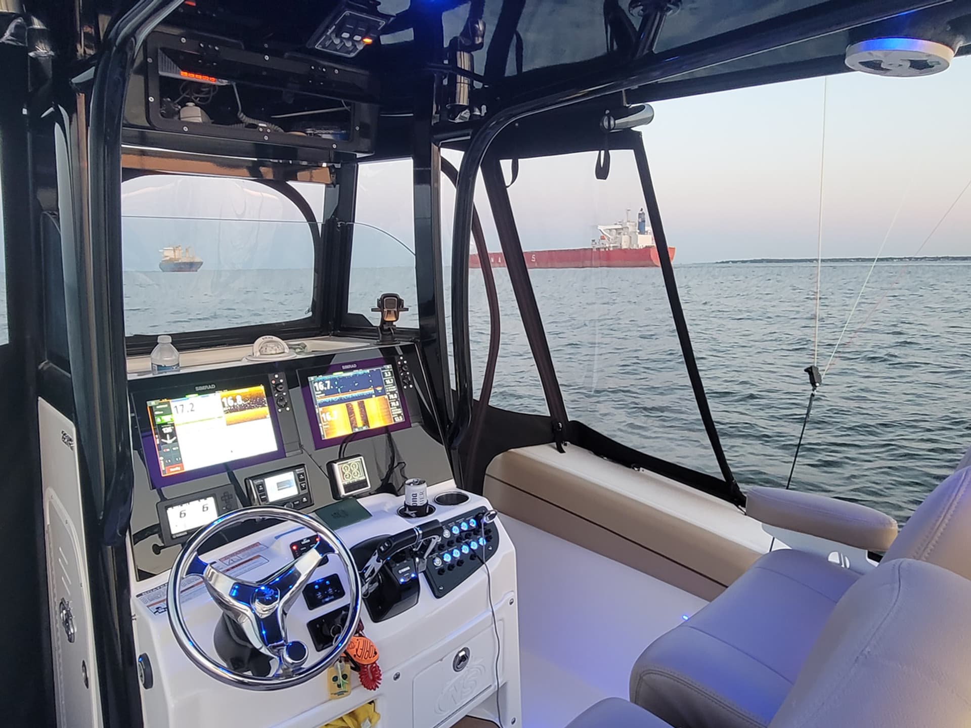 Stella cockpit with fishing gear
